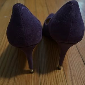 Tory Burch purple suede pumps, size 10M, 3 inch heel